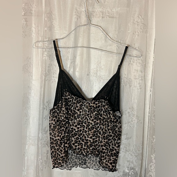 Y2K Forever 21 Cheetah Print Tank-top w/ Black Bow, (Sized XL but I wear S) - Picture 3 of 3
